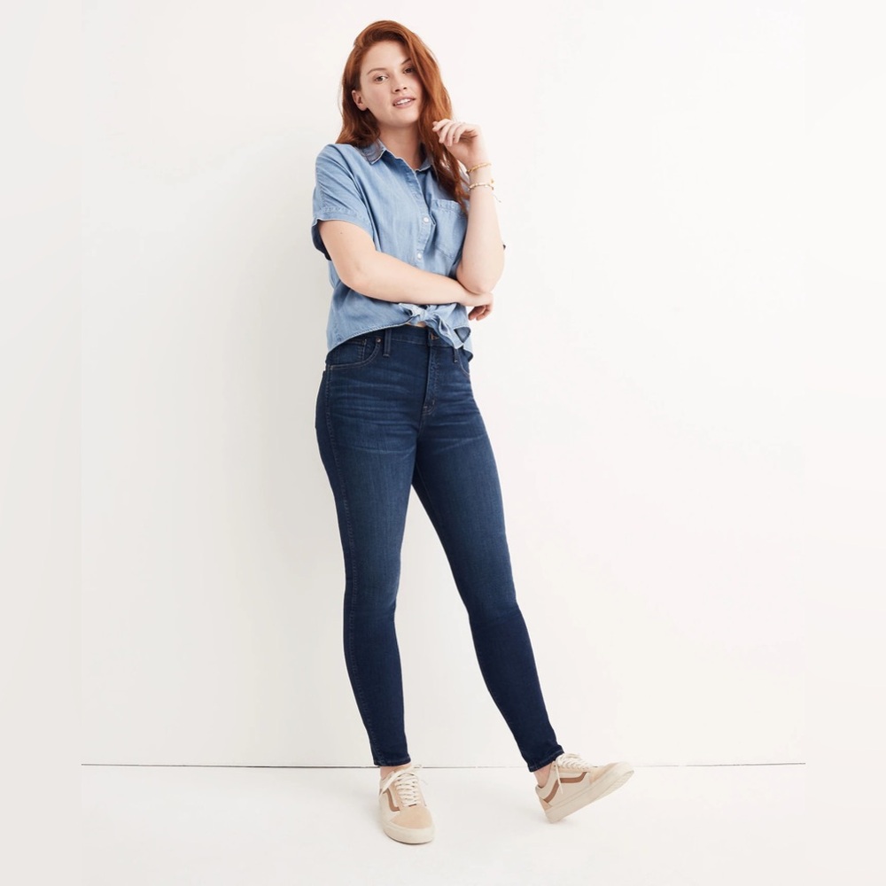 MADEWELL 10" High-Rise Skinny Jeans in Hayes Wash - Style F4684 | Sz 29
